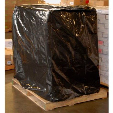 LK PACKAGING Pallet Cover W/UVI Additive, 51"W x 49"D x 85"H, 3 Mil, Black, 50/Pack 30G-514985B